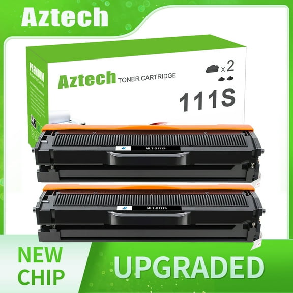 A AZTECH 2-Pack Compatible Toner Cartridge for Samsung MLT-D111S 111S Xpress SL-M2020W SL-M2070W SL-M2024 SL-M2070FW SL-M2022W SL-M2026W Printer (Black)