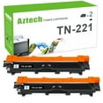 thumbnail image 1 of A AZTECH 2-Pack Compatible Toner Cartridge for Brother TN-221BK HL-3140CW HL-3150CDW HL-3170CDW MFC-9130CW MFC-9330CDW DCP-9020CDW Printer (Black), 1 of 9