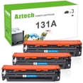 thumbnail image 1 of A AZTECH 3-Pack Compatible Toner Cartridge for HP CF211A 131A LaserJet Pro 200 color M251n M251nw MFP M276n M276nw Printer Ink (Cyan), 1 of 11
