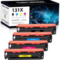 Toner H-Party 4-Pack Compatible Toner Cartridge for HP CF210X 131A M251n M251nw MFP M276n M276nw with Chip (Black,Cyan,Magenta,Yellow)