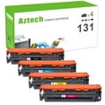 thumbnail image 1 of A AZTECH 4-Pack Compatible for HP CF210A 131A Toner Cartridge for HP LaserJet Pro 200 color M251n M251nw MFP M276n M276nw (Black,Cyan,Magenta,Yellow), 1 of 7