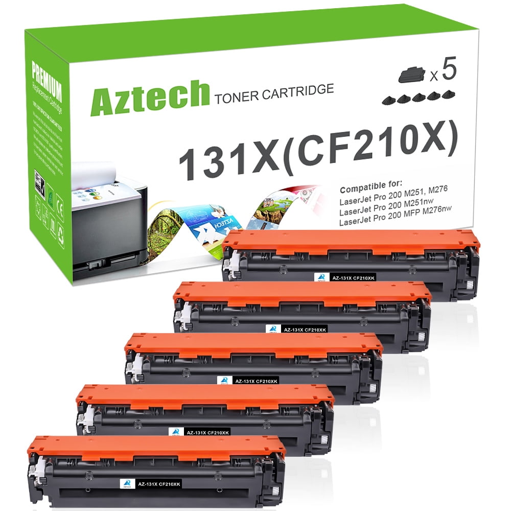 A AZTECH 5-Pack Compatible Toner Cartridge for HP CF210X 131A M251n ...