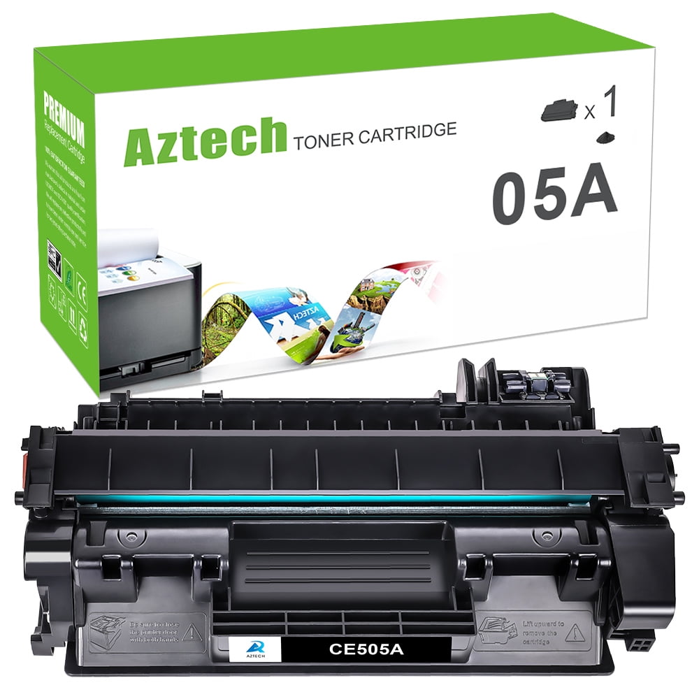 A AZTECH Compatible for HP CE505A 05A Toner Cartridge HP Laserjet P2035 P2035N P2055DN Ink (Black, Walmart.com