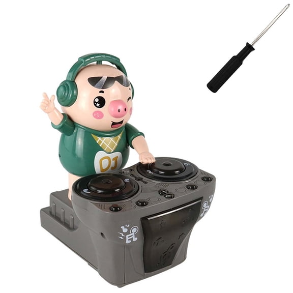 A Abs Plastic Dj Dancing Pig Toy For Children With 30 Songs Light And Sound Back And Forth Play