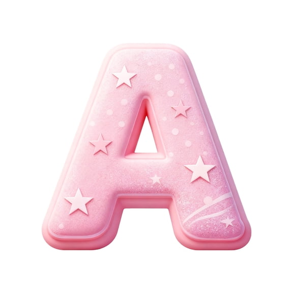 A Acrylic Initial Letter Pendant For Bag Charm And Car Interior Decoration Flat 2D Design