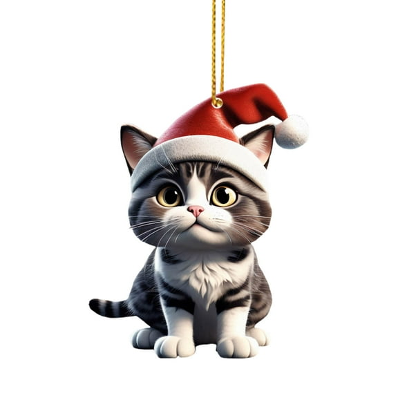 A Acrylic Kittens Car Pendant For Christmas Decor Single Piece Hanging Ornament For Vehicle Interior Cute Design Backpack