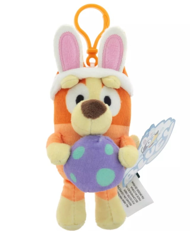 A Adventure Bluey Bingo with Egg Easter Plush Clip 3.5"