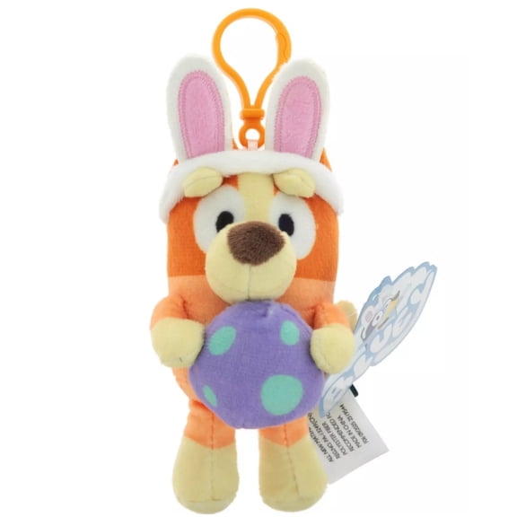 A Adventure Bluey Bingo with Egg Easter Plush Clip 3.5"