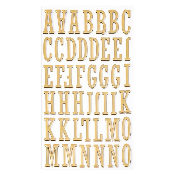 A Alphabet Stickers With Raised Foil Letters For Christmas Crafting And Personalization