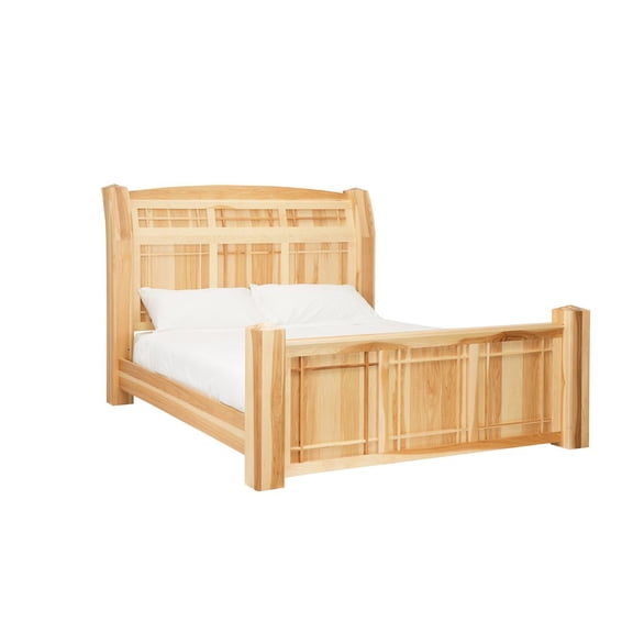 A-America Amish Highlands Queen Arch Panel Bed, Natural