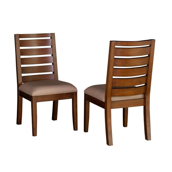 A-America Anacortes Ladderback Dining Side Chair in Salvage Mahogany (Set of 2)
