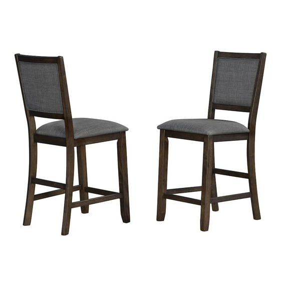 A-America Chesney Upholstered Counter Stool 2 Pack, Falcon Brown