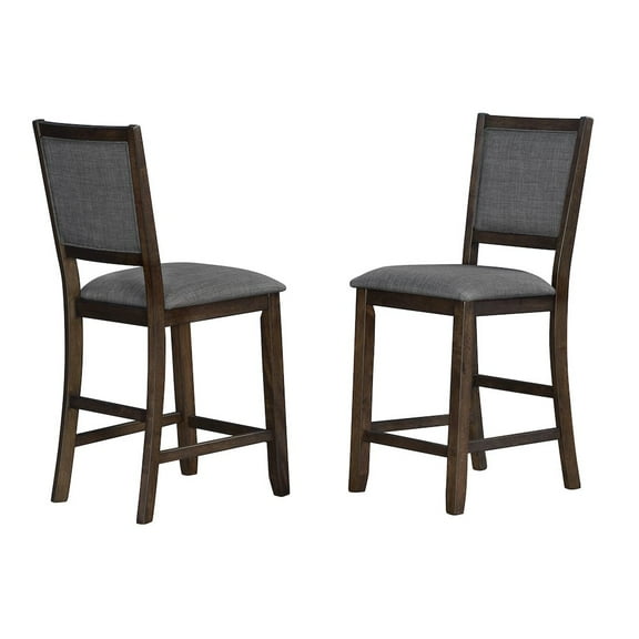 A-America Chesney Upholstered Counter Stool 2 Pack, Falcon Brown
