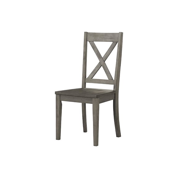 A-America Huron X-Back Dining Side Chair in Distressed Gray (Set of 2)