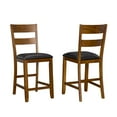 thumbnail image 1 of A-America Mariposa 24" Wood Ladderback Counter Stool in Whiskey (Set of 2), 1 of 3