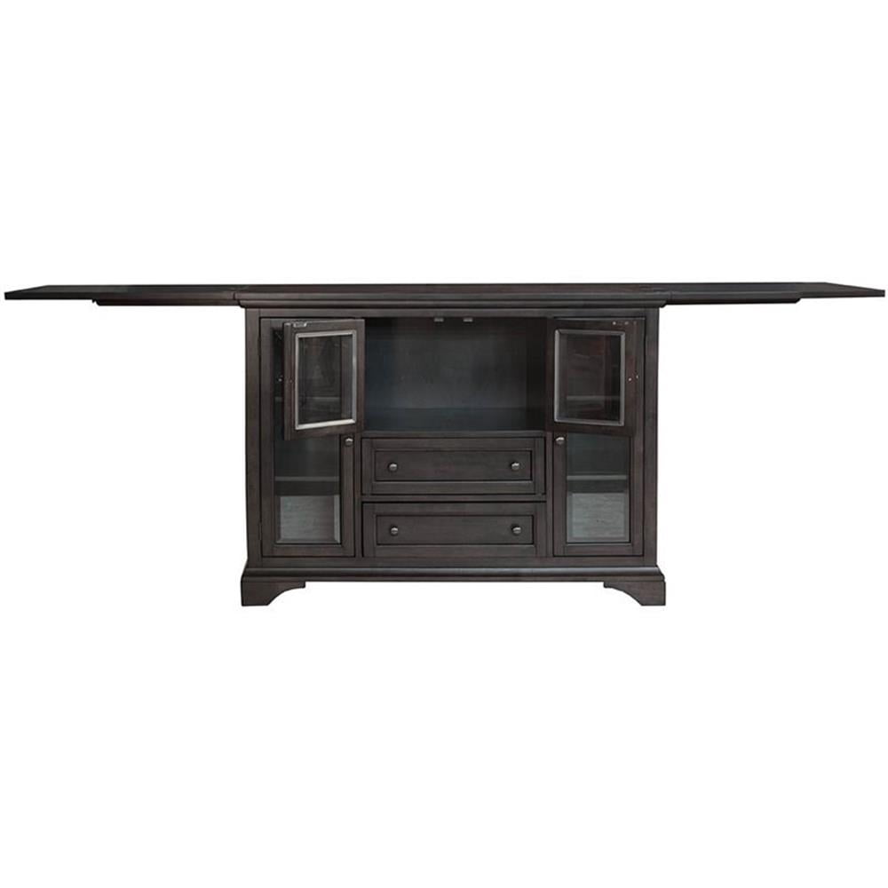 A-America Mariposa Solid Wood Flip-Top Server in Warm Gray - Walmart.com