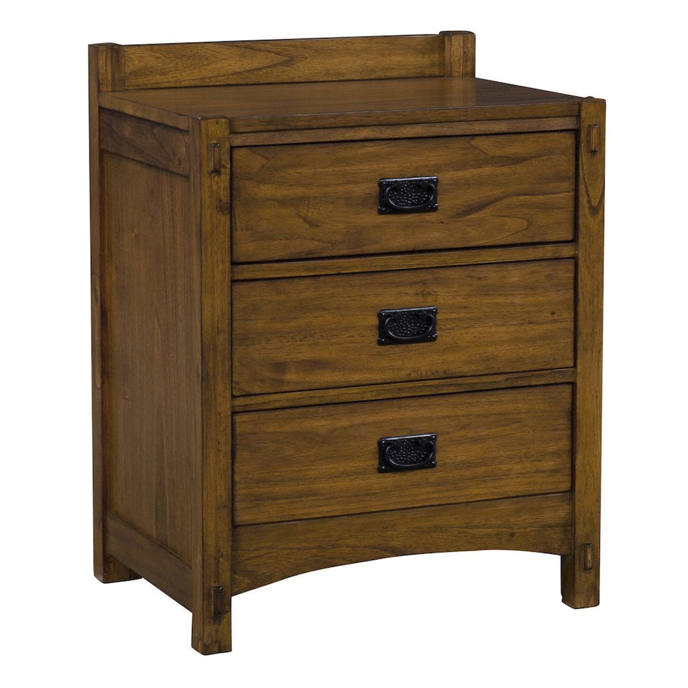 A-America Mission Hills Solid Wood Bedroom Nightstand in Harvest