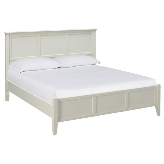 A-America Northlake King Panel Bed, White Linen