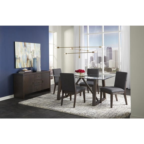 A-America Palm Canyon 72" Glass Trestle Table