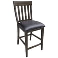 thumbnail image 1 of A-America Mariposa Slatback Counter Chair, with Upholstered Seat (2 pack), Warm Gray, 1 of 2