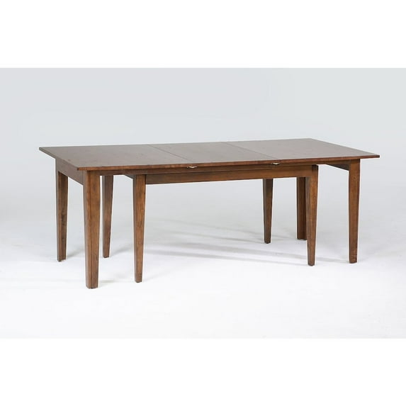 A-America Toluca Transitional Wood Extendable Dining Table in Rustic Amber