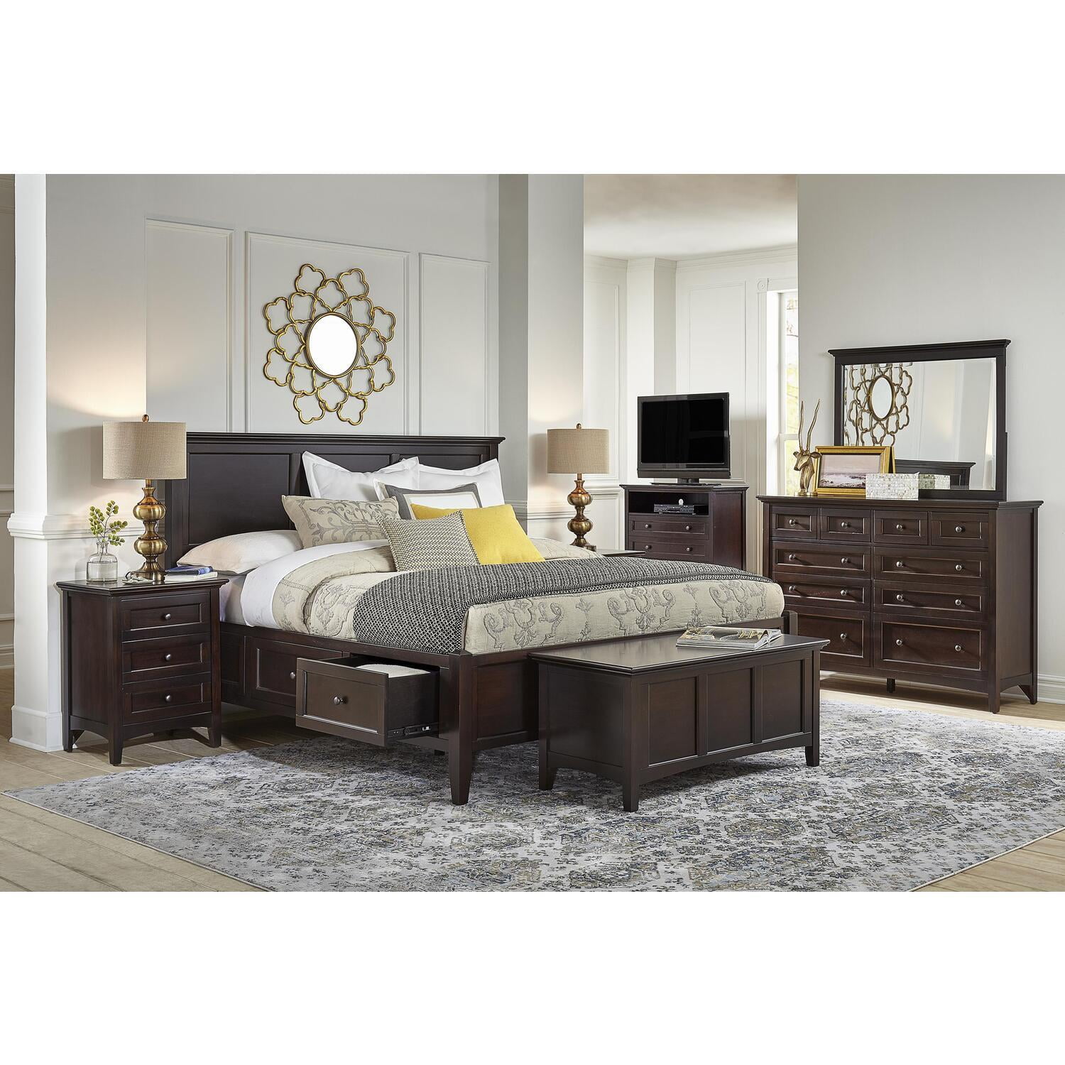 Westlake king storage platform bed deals