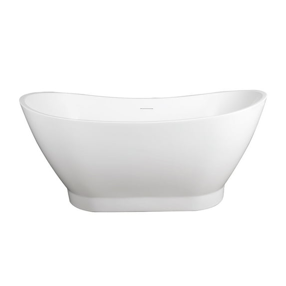 A And E Bath And Shower Tundra-59 60" Free Standing Acrylic Soaking Tub - White