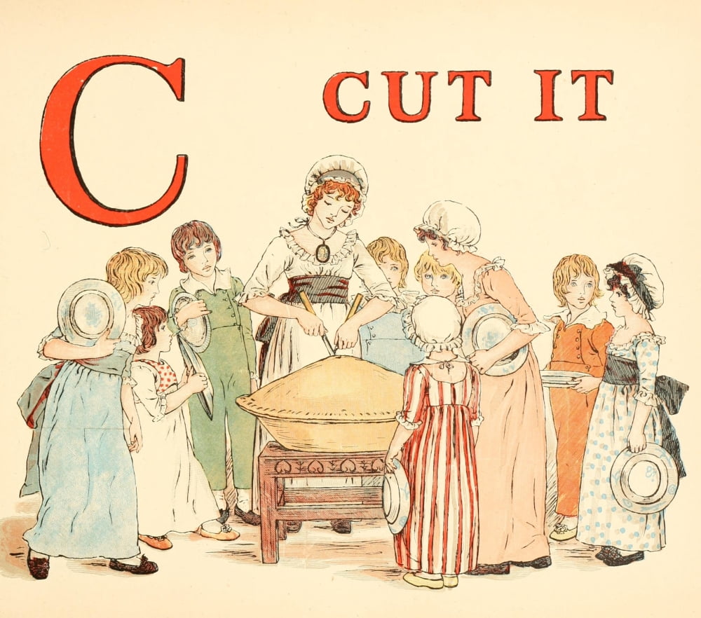 A Apple Pie 1886 C Cut it Canvas Art - Kate Greenaway (18 x 24)