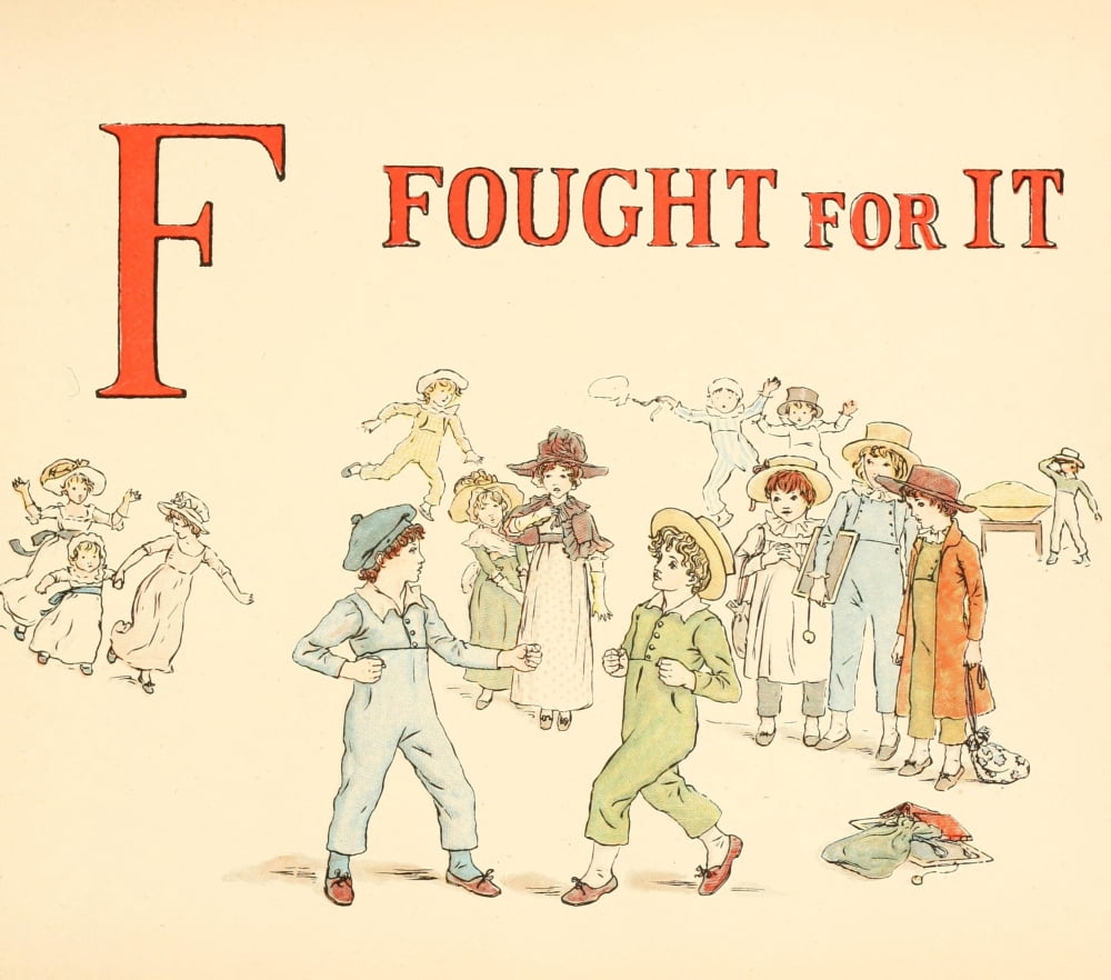 A Apple Pie 1886 F Fought for it Canvas Art - Kate Greenaway (24 x 36)