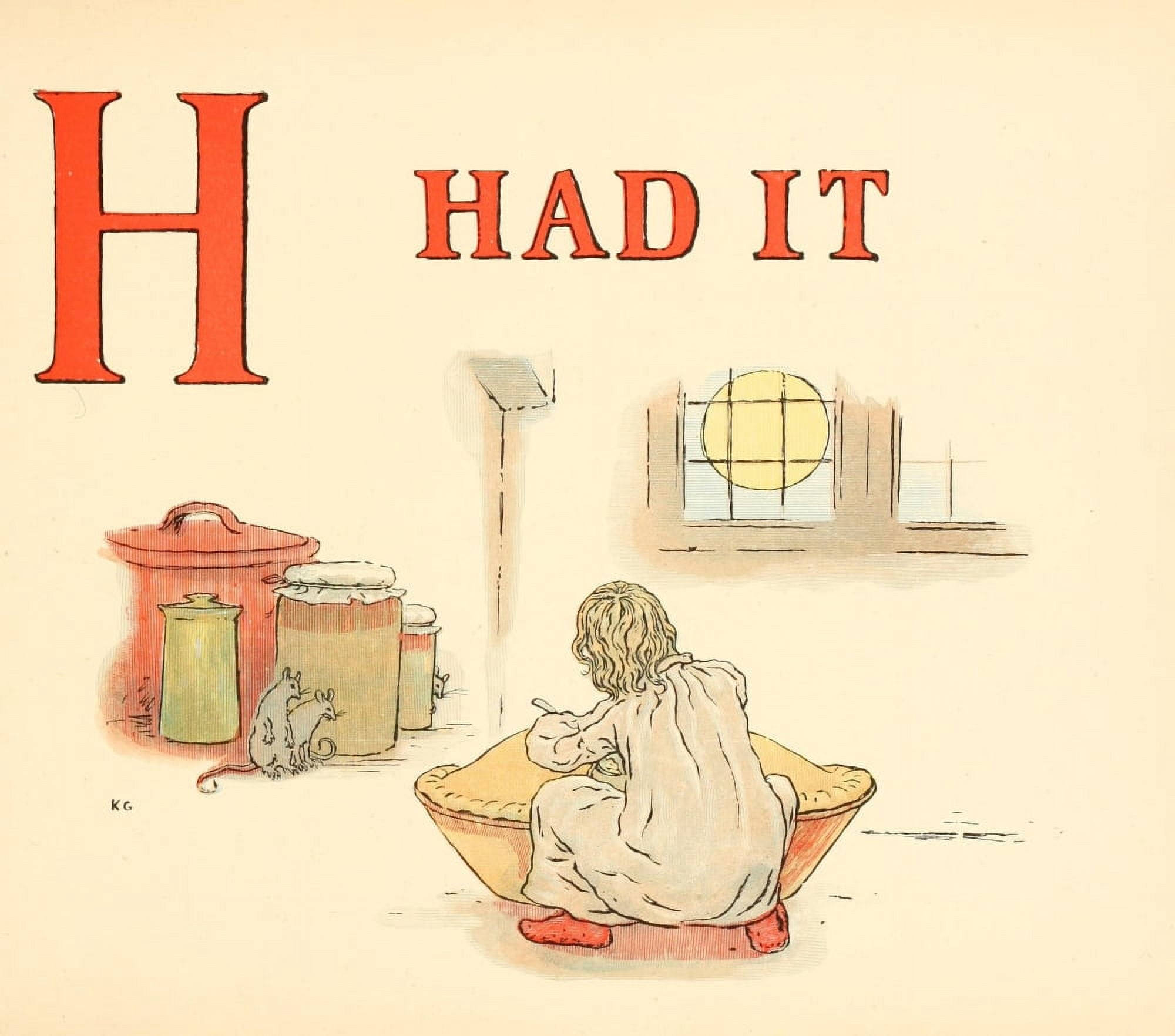 A Apple Pie 1886 H Had it Canvas Art - Kate Greenaway (24 x 36)