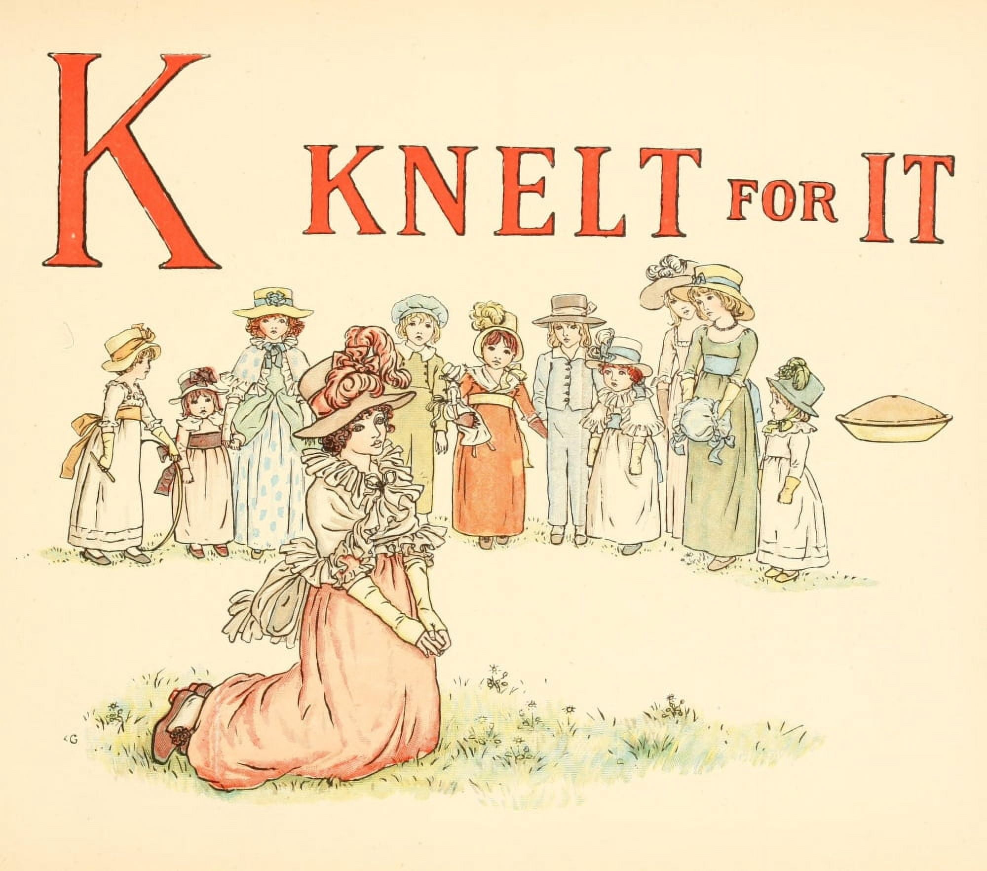 A Apple Pie 1886 K Knelt for it Canvas Art - Kate Greenaway (18 x 24)