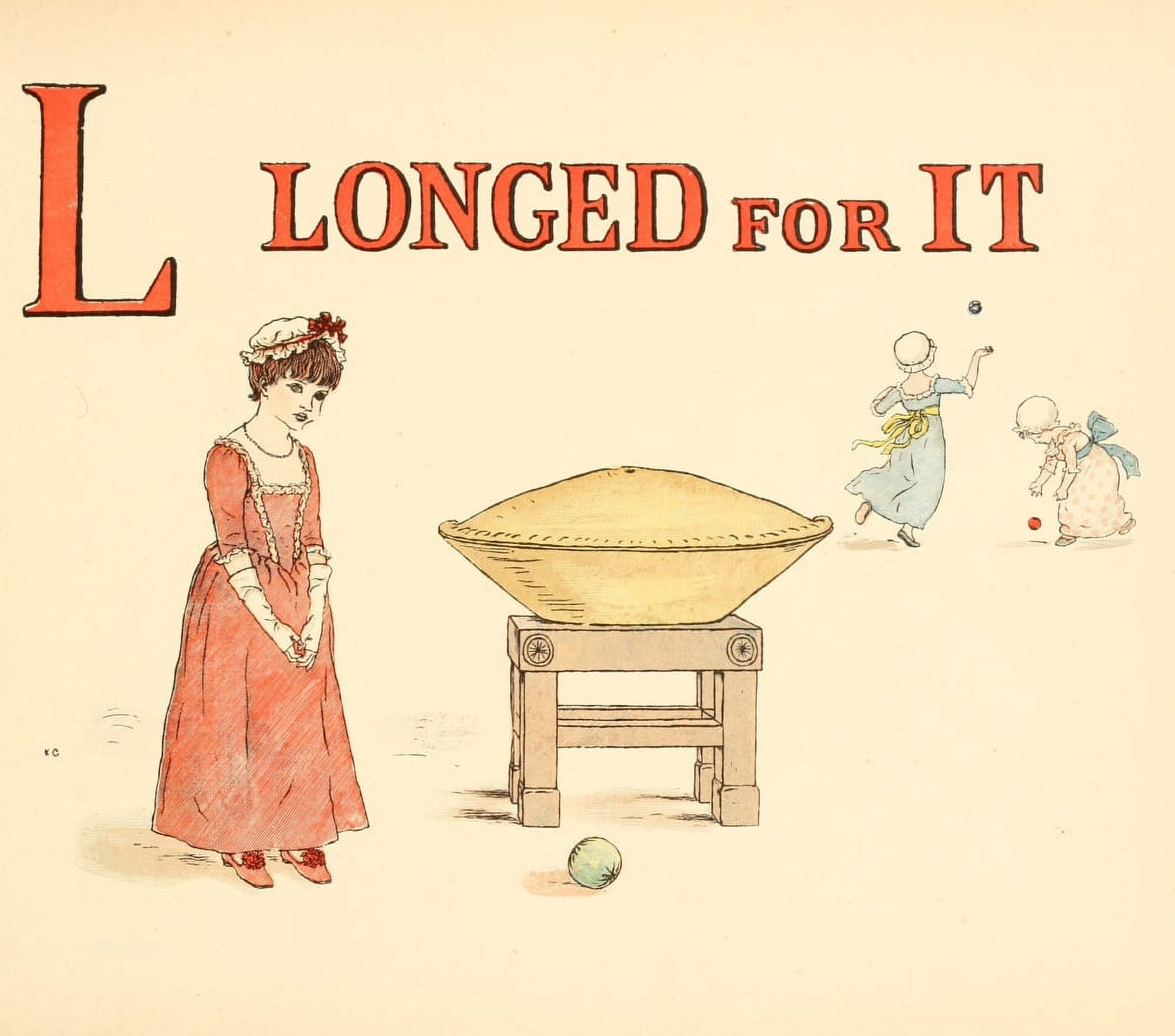 A Apple Pie 1886 L Longed for it Canvas Art - Kate Greenaway (18 x 24)