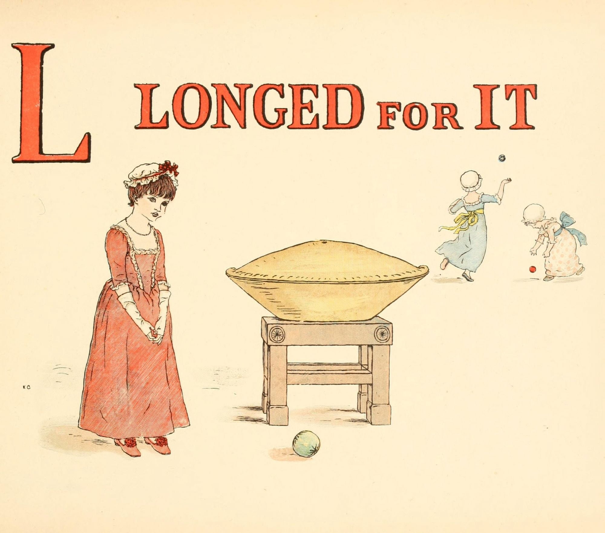 A Apple Pie 1886 L Longed for it Canvas Art - Kate Greenaway (24 x 36)