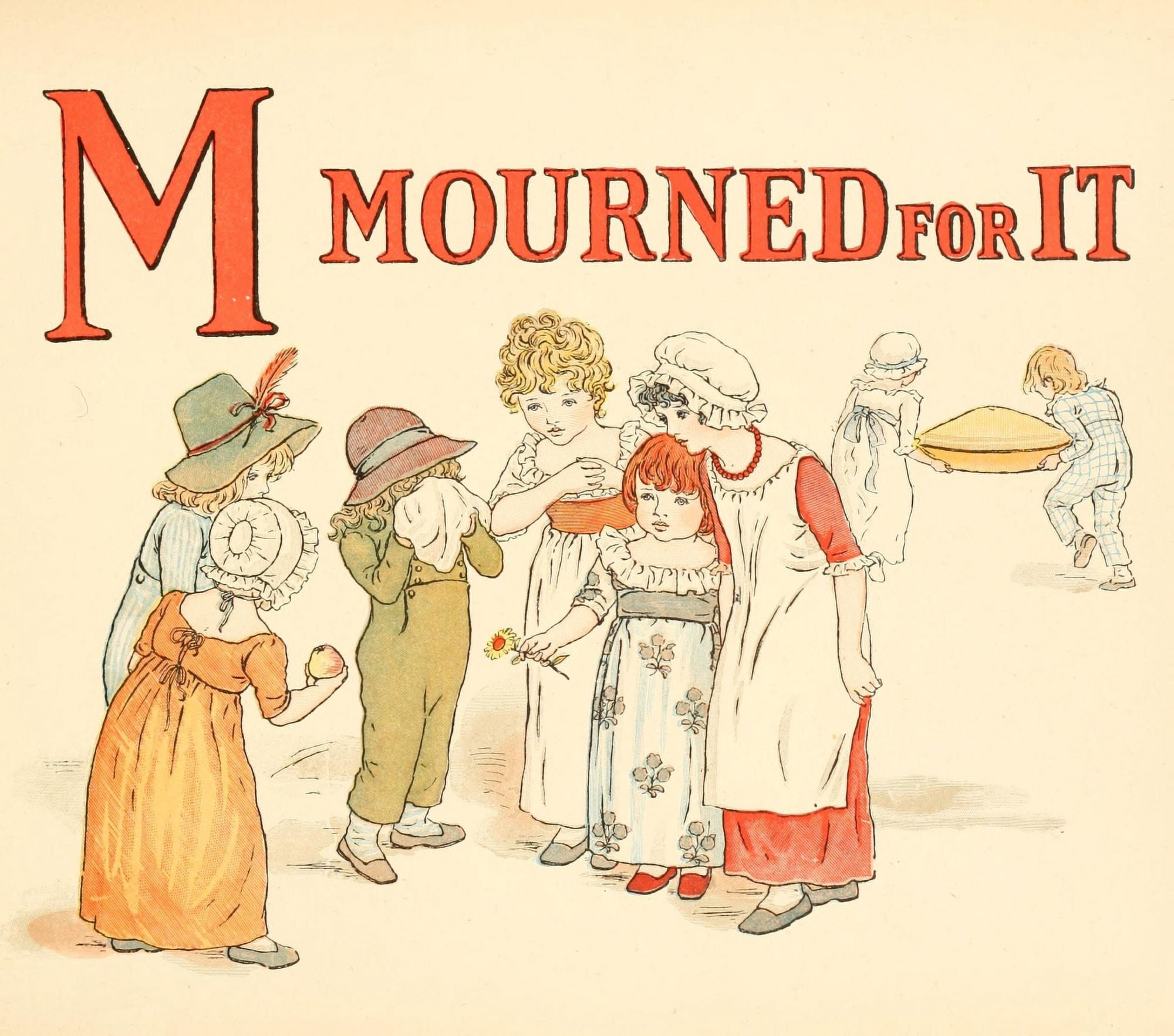 A Apple Pie 1886 M Mourned for it Canvas Art - Kate Greenaway (24 x 36)
