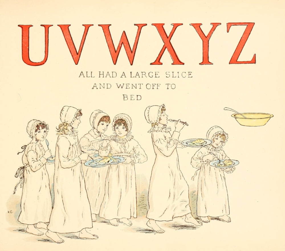 A Apple Pie 1886 UVWXYZ Canvas Art - Kate Greenaway (24 x 36)