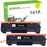 A Aztech 141A Toner Cartridges With Chip Compatible with 141 W1410A Work for Laserjet M110w MFP M139w M140w Printer Ink Black,2-Pack