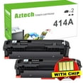 thumbnail image 1 of A Aztech 2-Pack Compatible for HP W2020A 414A Toner use with HP Color LaserJet Pro MFP M479dw M479fdn M454dw M454dn Printer (with Chip, Black), 1 of 11