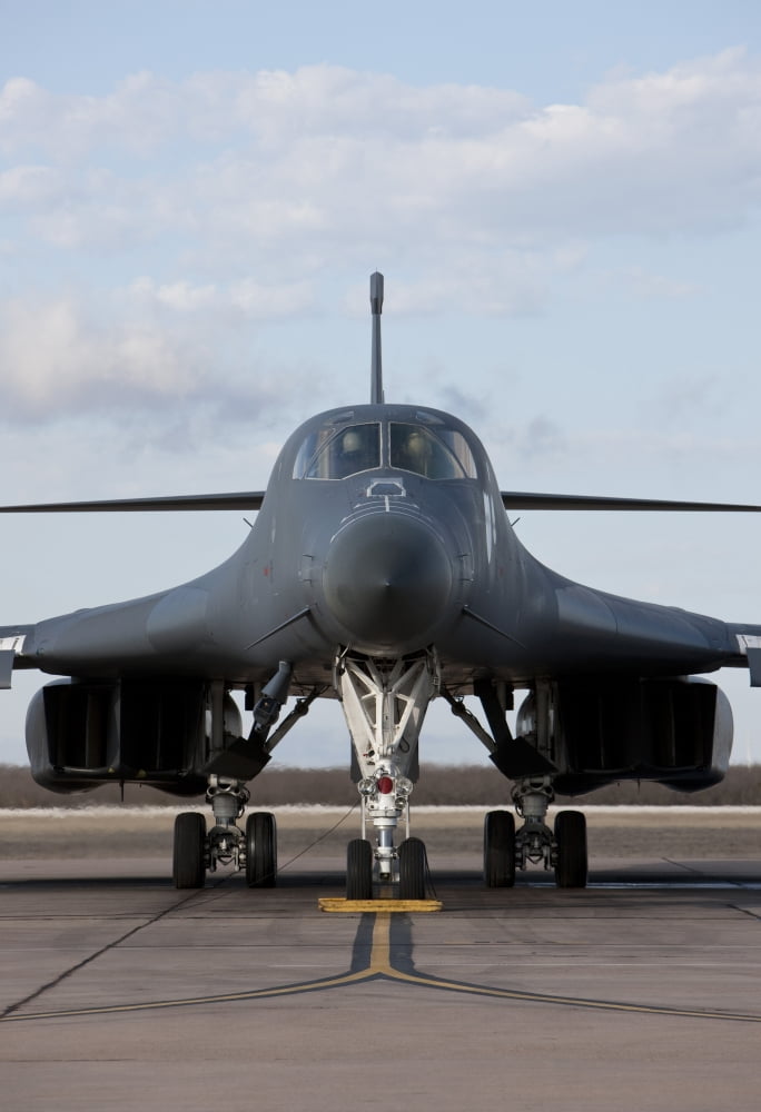 A B-1B Lancer at Dyess Air Force Base Texas Canvas Art - HIGH-G ProductionsStocktrek Images (24 x 35)