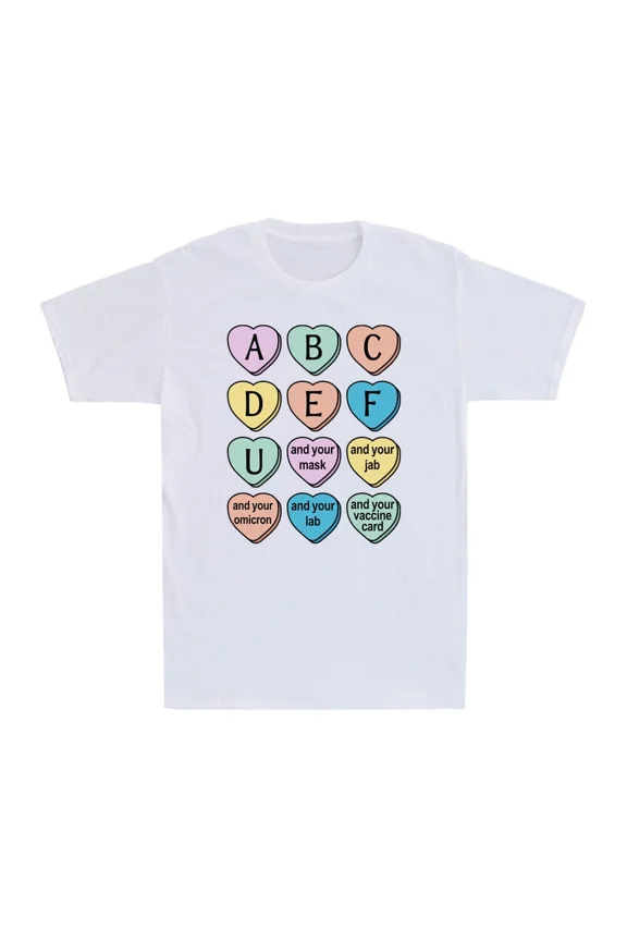 A B C D E F U Funny Sarcastic Letter Saying Fu Love Adult Unisex T-Shirt