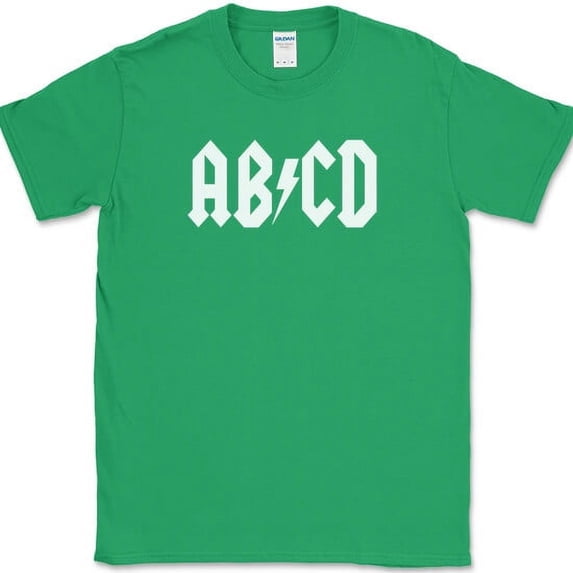 A B C D T-Shirt Funny Alphabet Humor Joke Gift Novelty Tee - Green, 3XL