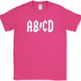 thumbnail image 1 of A B C D T-Shirt Funny Alphabet Humor Joke Gift Novelty Tee - Pink, L, 1 of 1
