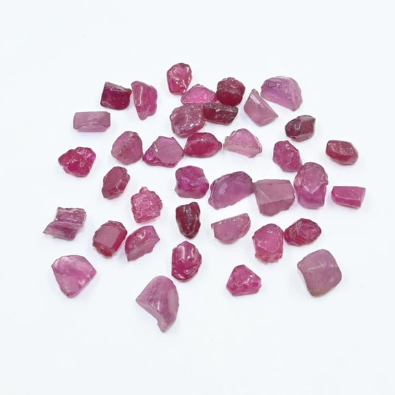 A.B. Gems Natural Tiny Ruby Raw, Precious Ruby Crystal, Raw Ruby Gemstone, Uncut Ruby Stone, Jewelry Making, Healing Crystal, Collector's Gem