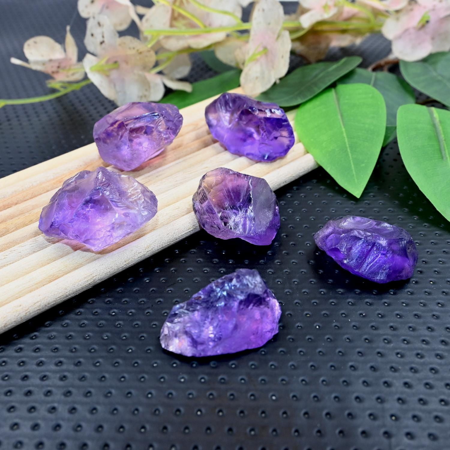 A.B. Gems Raw Amethyst Crystal: Huge Size Natural A Grade Rough Stone