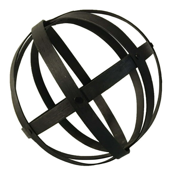 A&B Home 10" Decorative Ball in Black-Color:Black,Style:Contemporary