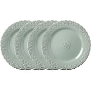 A&B Home 10" Porcelain Dinner Plates,Ceramic Pasta Salad Steak Plate Set,Large Serving Plates for Thanksgiving & Christmas,Set of 4Blue