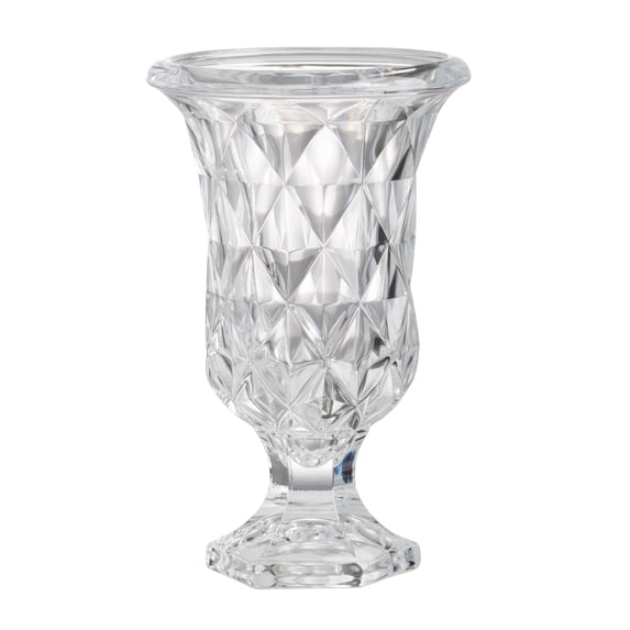 A&B Home 10-inch Clear Diamond Pattern Vase
