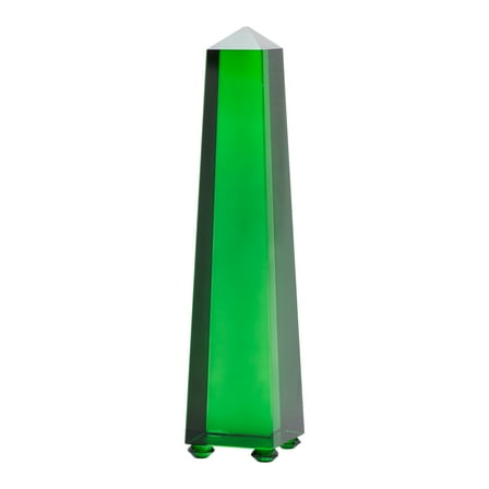 A&B Home 12" Alighieri Solid Obelisk-Color:Green,Style:Modern Chic