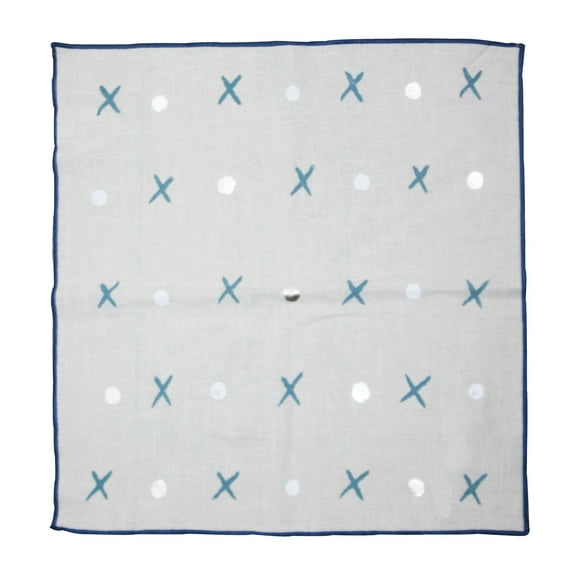 A&B Home  17-inch Blue and White Square Napkin