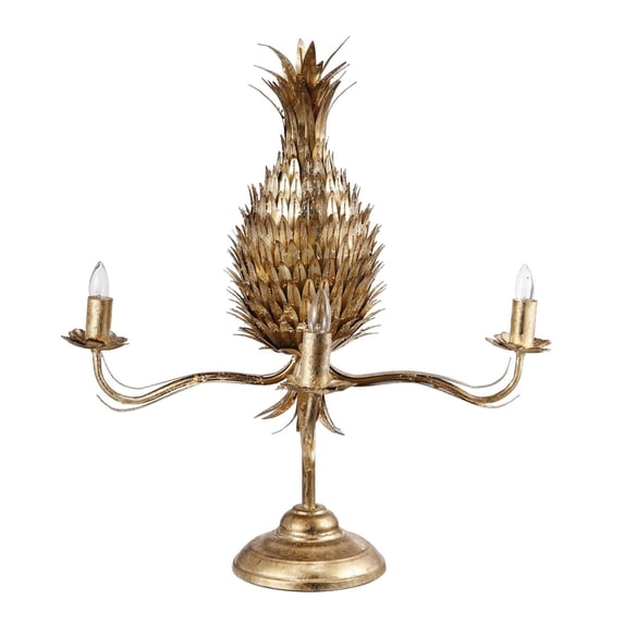 A&B Home 25.5" Pineapple Table Lamp-Color:Gold,Style:Modern Chic