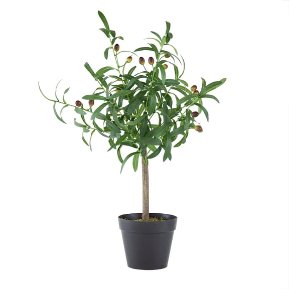 A&B Home 26" Artificial Olive Tree with Cement Pot